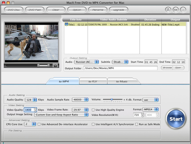 convert dvd to mp4 for mac free